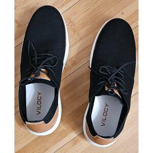 🆕VILOCY Men's Black Fashion Business Comfortable Breathable Dress Sneaker